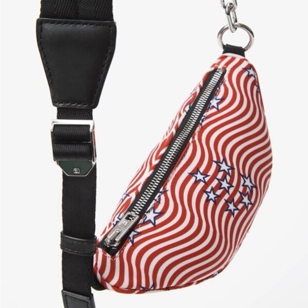 Alexander Wang Red and Black Crossbody Bag with Chain Detail - Picture 2 of 16